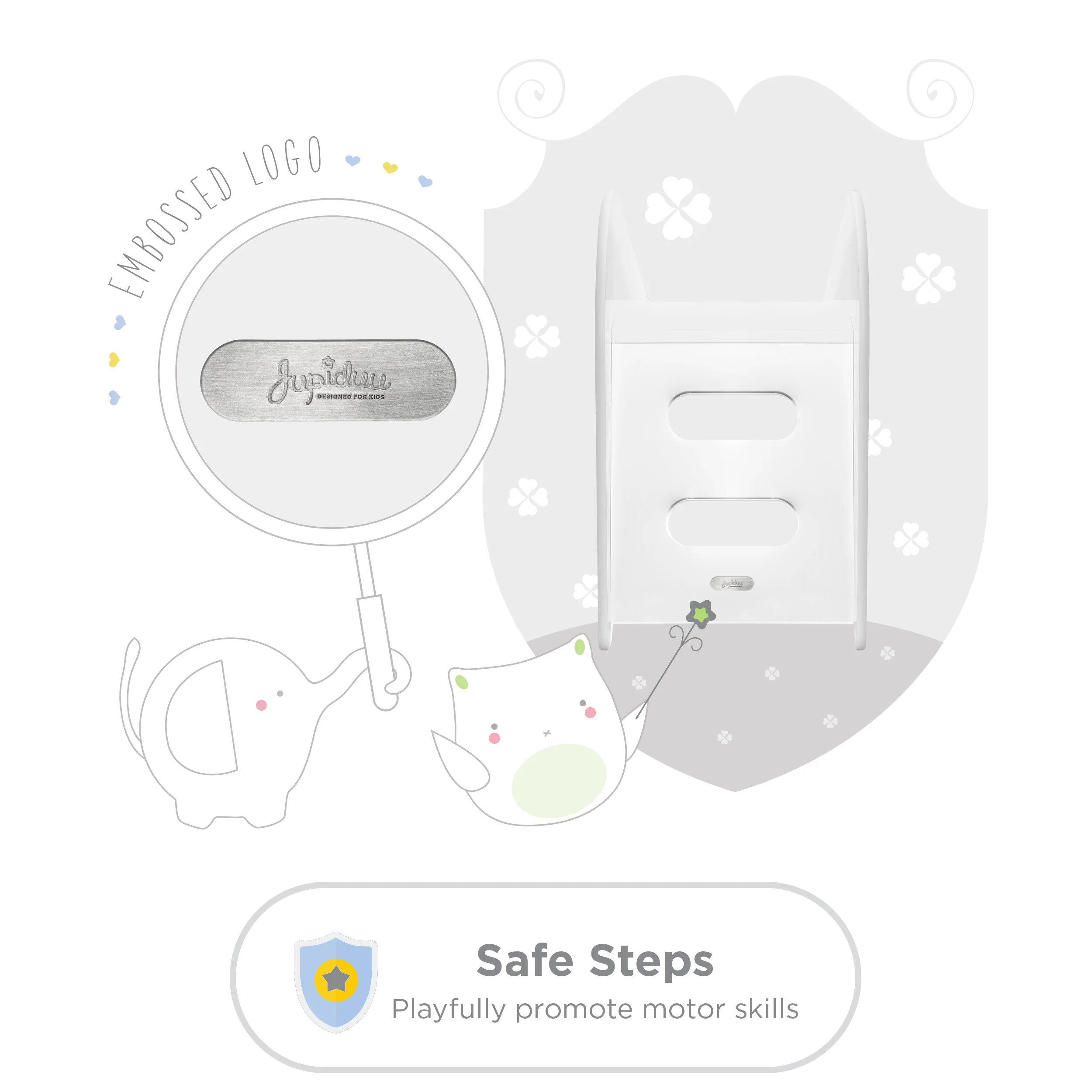 Jupiduu Glijbaan blauw hout 145x43x68cm - Blue Whale - Image 8