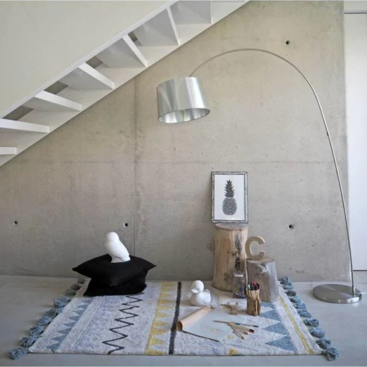 Lorena Canals machinewasbaar tapijt 140x200cm Azteca Natural Vintage Blue Large - Image 4