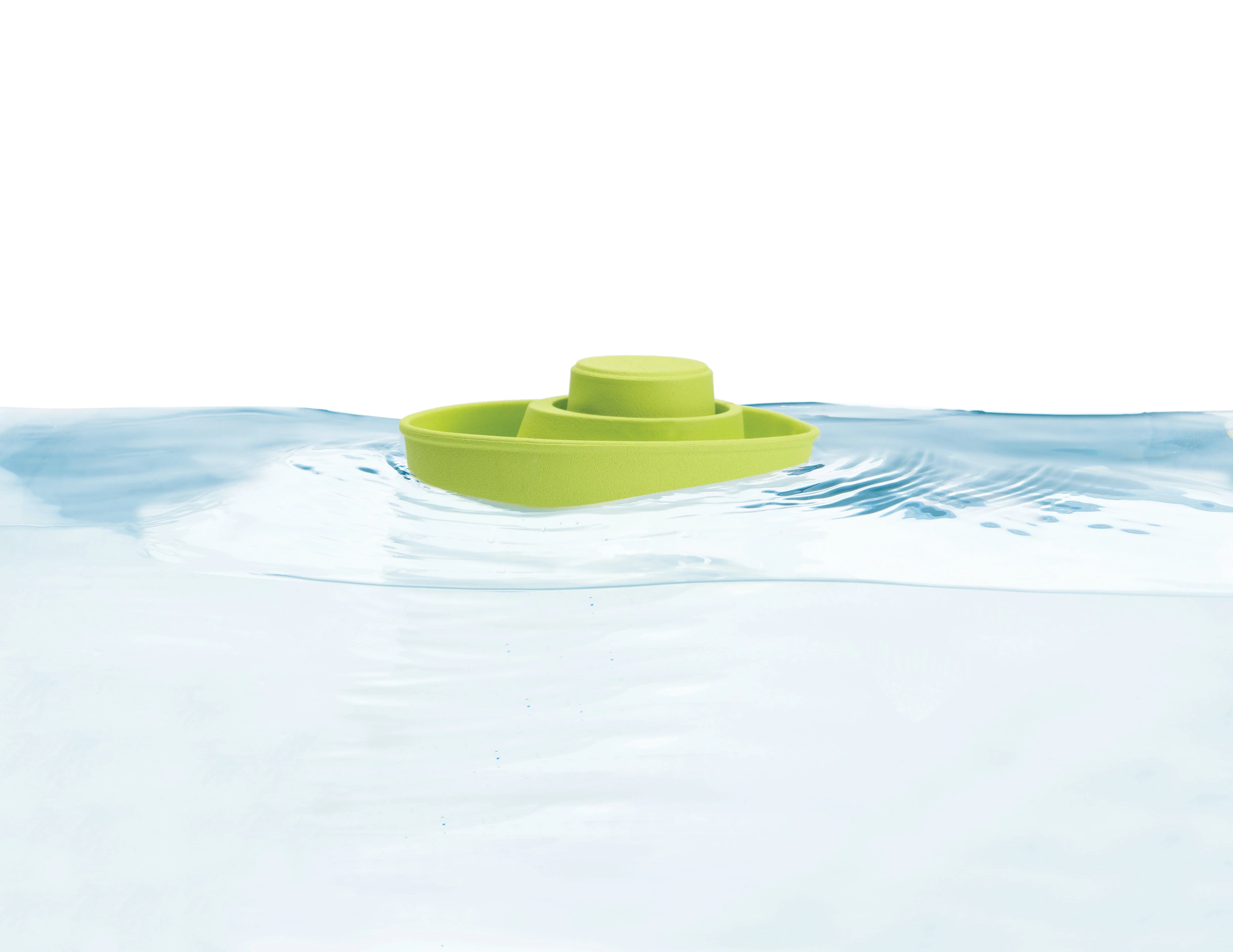 * Plantoys Badspeelgoed Rubber Boat | Pastel Green - Image 3