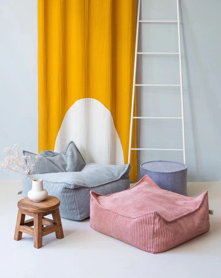 Wigiwama Pouffe Square Ottoman | Pink Mousse - Image 3